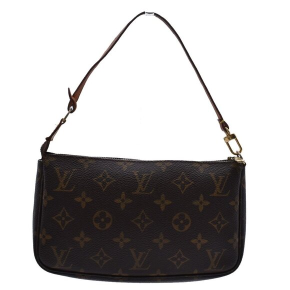 LOUIS VUITTON Pochette Accessoires Hand Bag Monogram Leather BN - Picture 1 of 14